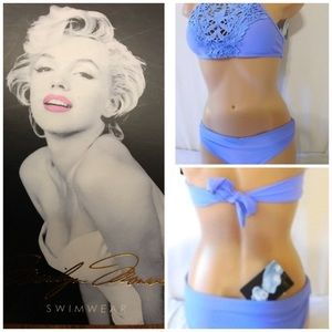 🌺Marilyn Monroe Periwinkle Bikini Swimwear, S & L